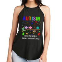 Autism Bird Puzzle Seeing The World From A Different Angle Gift Women's Perfect Tri Rocker Tank