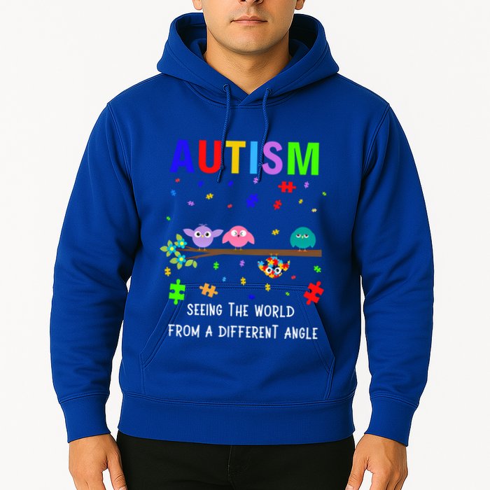 Autism Bird Puzzle Seeing The World From A Different Angle Gift Hoodie