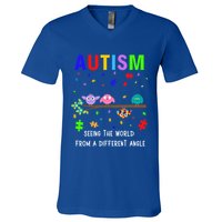 Autism Bird Puzzle Seeing The World From A Different Angle Gift V-Neck T-Shirt