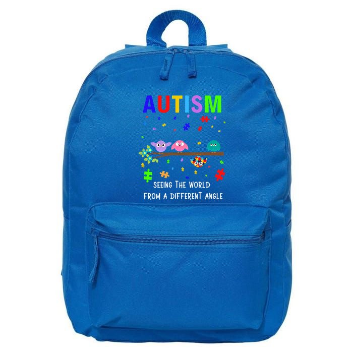 Autism Bird Puzzle Seeing The World From A Different Angle Gift 16 in Basic Backpack