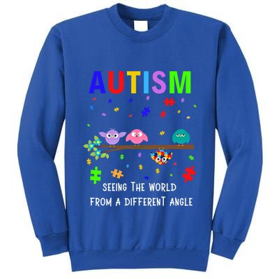 Autism Bird Puzzle Seeing The World From A Different Angle Gift Tall Sweatshirt
