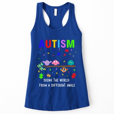 Autism Bird Puzzle Seeing The World From A Different Angle Gift Womens Tank Top