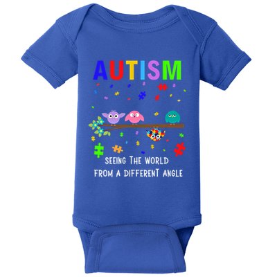 Autism Bird Puzzle Seeing The World From A Different Angle Gift Baby Bodysuit
