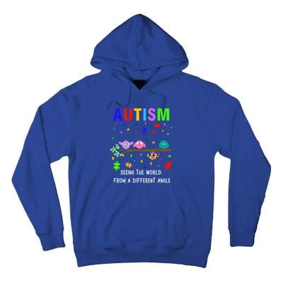 Autism Bird Puzzle Seeing The World From A Different Angle Gift Tall Hoodie