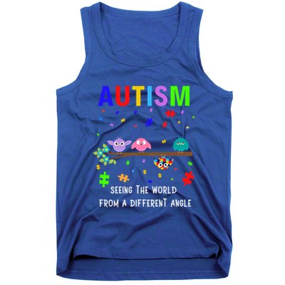 Autism Bird Puzzle Seeing The World From A Different Angle Gift Tank Top