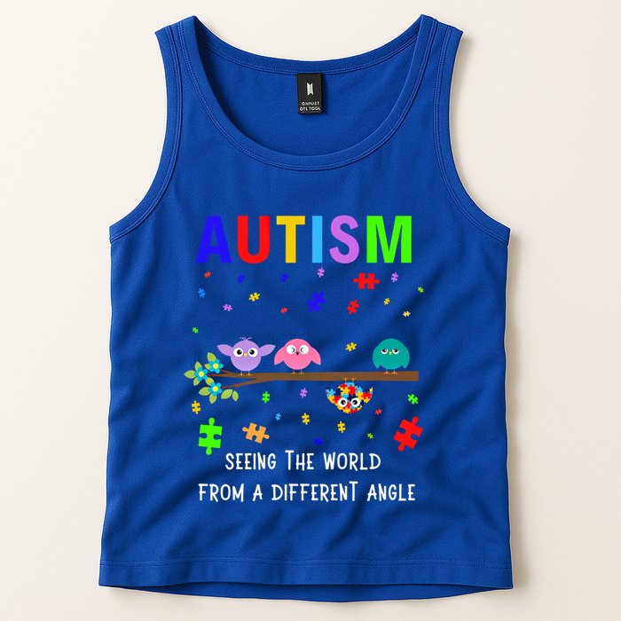 Autism Bird Puzzle Seeing The World From A Different Angle Gift Tank Top