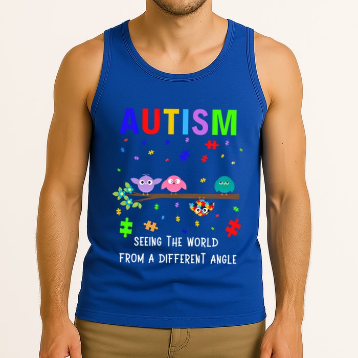Autism Bird Puzzle Seeing The World From A Different Angle Gift Tank Top