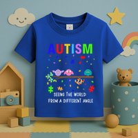 Autism Bird Puzzle Seeing The World From A Different Angle Gift Toddler T-Shirt