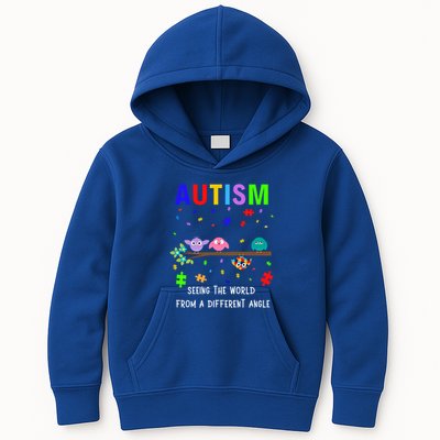 Autism Bird Puzzle Seeing The World From A Different Angle Gift Kids Hoodie