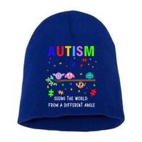 Autism Bird Puzzle Seeing The World From A Different Angle Gift Short Acrylic Beanie