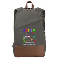 Autism Bird Puzzle Seeing The World From A Different Angle Gift Cotton Canvas Backpack