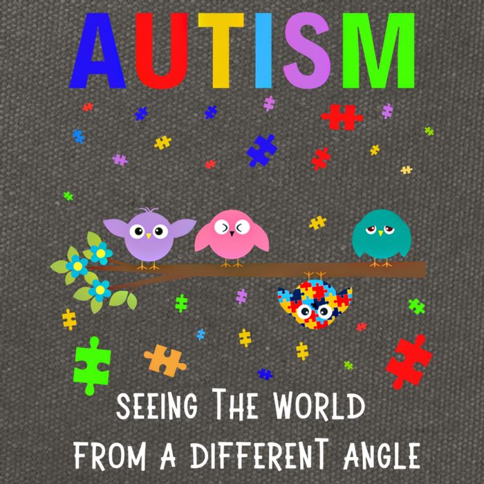 Autism Bird Puzzle Seeing The World From A Different Angle Gift Cotton Canvas Backpack