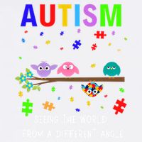 Autism Bird Puzzle Seeing The World From A Different Angle Gift Garment-Dyed Sweatshirt