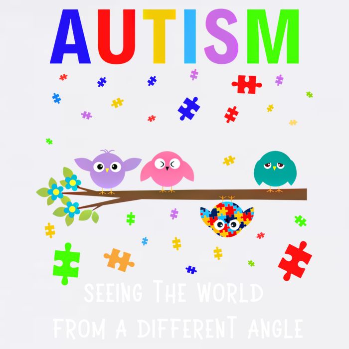 Autism Bird Puzzle Seeing The World From A Different Angle Gift Garment-Dyed Sweatshirt