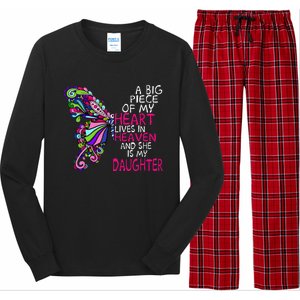 A Big Piece Of My Heart Lives In Heaven She Is My Daughter Long Sleeve Pajama Set