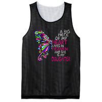 A Big Piece Of My Heart Lives In Heaven She Is My Daughter Mesh Reversible Basketball Jersey Tank