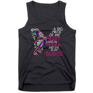 A Big Piece Of My Heart Lives In Heaven She Is My Daughter Tank Top