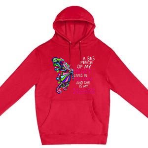 A Big Piece Of My Heart Lives In Heaven She Is My Daughter Premium Pullover Hoodie