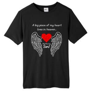 A Big Piece Of My Heart Is In Heaven And He Is My Son Great Gift Tall Fusion ChromaSoft Performance T-Shirt