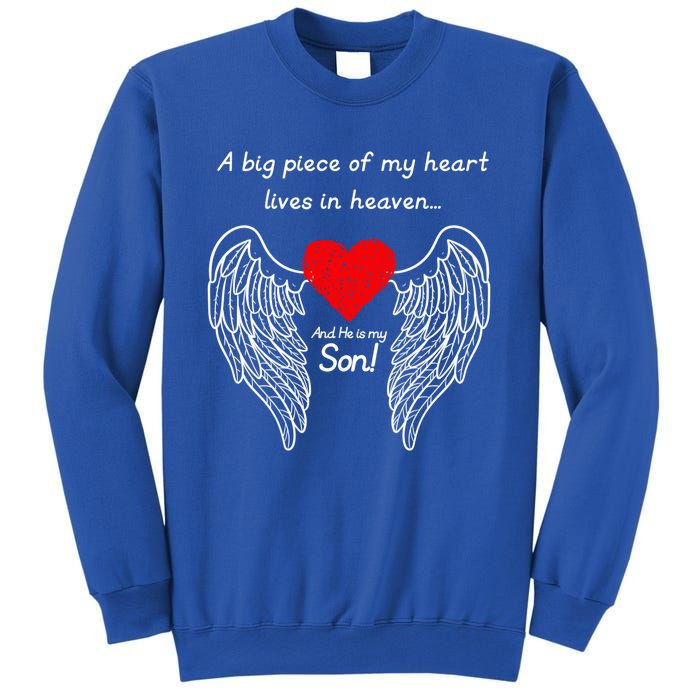 A Big Piece Of My Heart Is In Heaven And He Is My Son Great Gift Sweatshirt