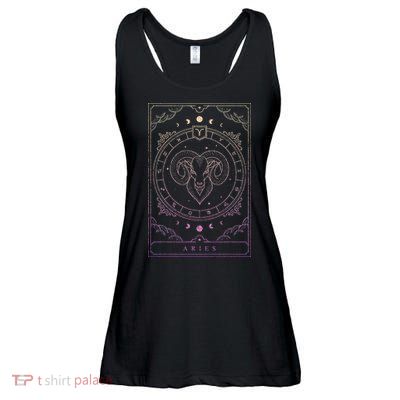 Aries Birthday Present Wo Zodiac Sign Aries Ladies Essential Flowy Tank