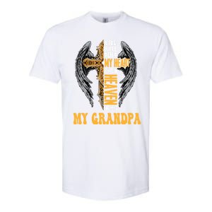 A Big Piece Of My Heart Lives In Heaven And He Is My Grandpa Cool Gift Softstyle CVC T-Shirt