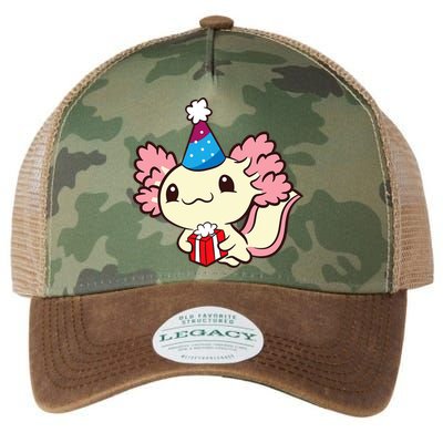 Axolotl Birthday Party Cute Axolotl Birthday Party Axolotl Legacy Tie Dye Trucker Hat