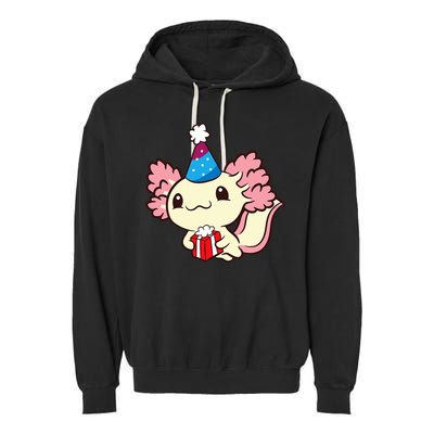 Axolotl Birthday Party Cute Axolotl Birthday Party Axolotl Garment-Dyed Fleece Hoodie