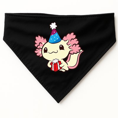 Axolotl Birthday Party Cute Axolotl Birthday Party Axolotl USA-Made Doggie Bandana