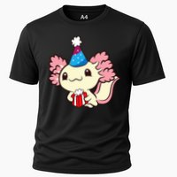 Axolotl Birthday Party Cute Axolotl Birthday Party Axolotl Cooling Performance Crew T-Shirt
