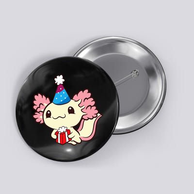 Axolotl Birthday Party Cute Axolotl Birthday Party Axolotl Button