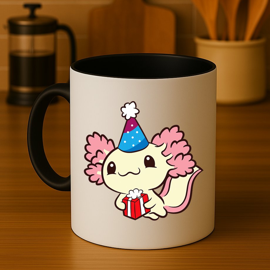 Axolotl Birthday Party Cute Axolotl Birthday Party Axolotl Mug