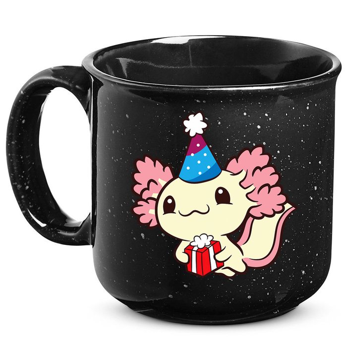 Axolotl Birthday Party Cute Axolotl Birthday Party Axolotl 15oz Campfire Ceramic Mug