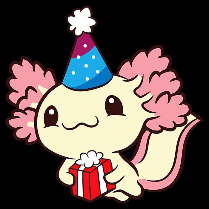 Axolotl Birthday Party Cute Axolotl Birthday Party Axolotl Drawstring Bag