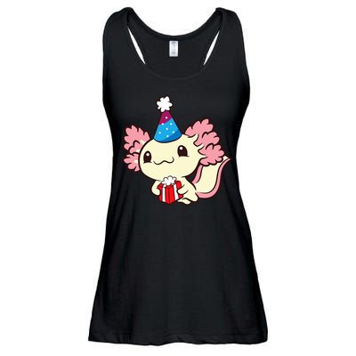 Axolotl Birthday Party Cute Axolotl Birthday Party Axolotl Ladies Essential Flowy Tank