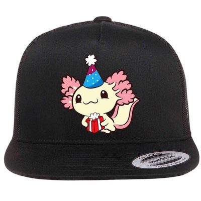 Axolotl Birthday Party Cute Axolotl Birthday Party Axolotl Flatbill Hat