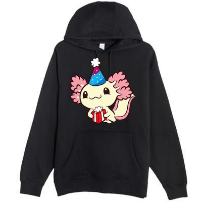 Axolotl Birthday Party Cute Axolotl Birthday Party Axolotl Premium Pullover Hoodie