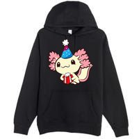 Axolotl Birthday Party Cute Axolotl Birthday Party Axolotl Premium Pullover Hoodie