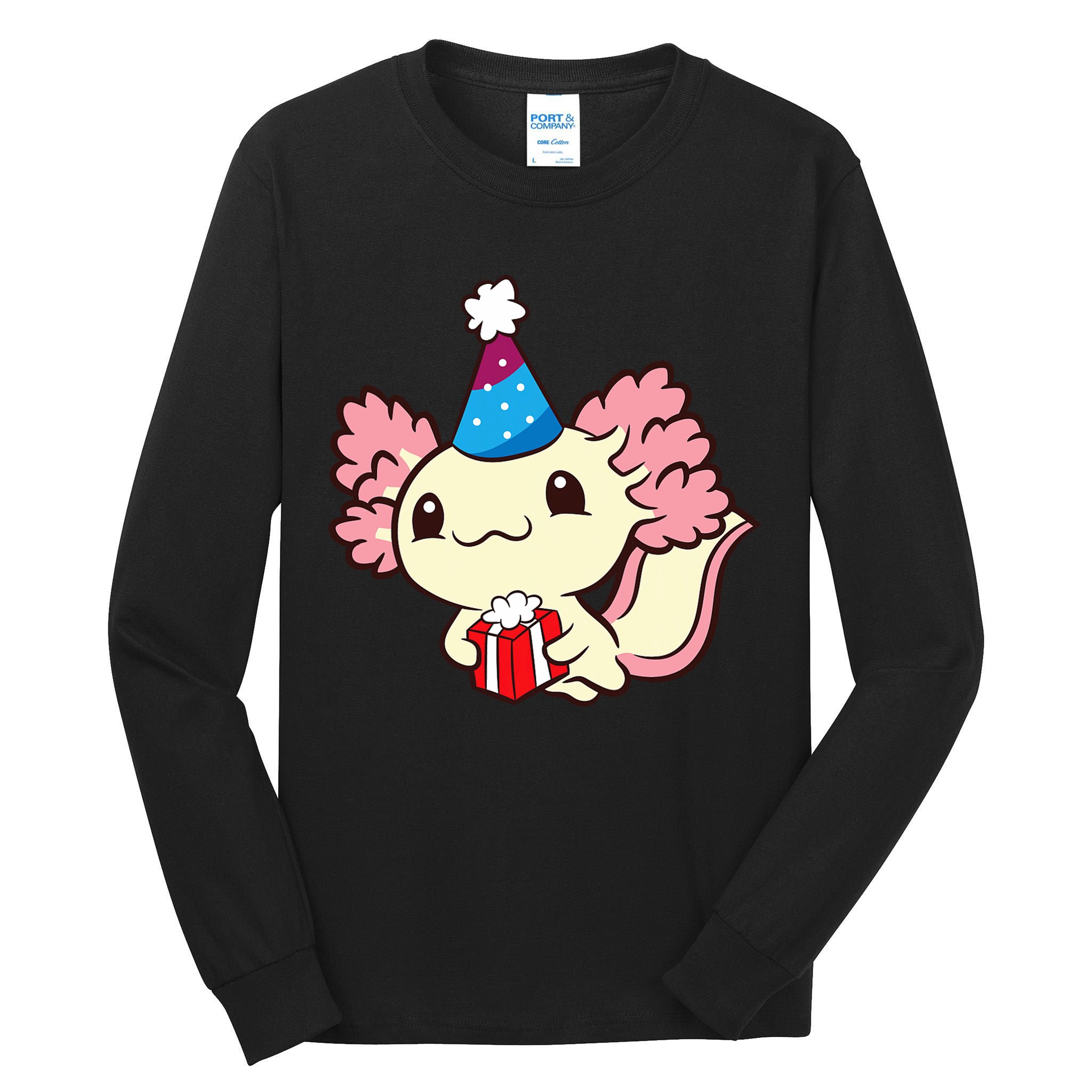 Axolotl Birthday Party Cute Axolotl Birthday Party Axolotl Tall Long Sleeve T-Shirt