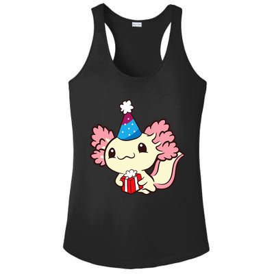 Axolotl Birthday Party Cute Axolotl Birthday Party Axolotl Ladies PosiCharge Competitor Racerback Tank