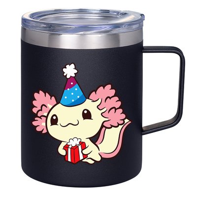 Axolotl Birthday Party Cute Axolotl Birthday Party Axolotl 12oz Stainless Steel Coffee Mug