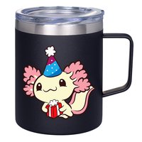 Axolotl Birthday Party Cute Axolotl Birthday Party Axolotl 12oz Stainless Steel Coffee Mug