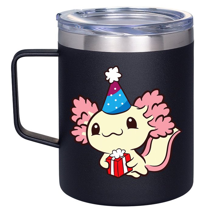 Axolotl Birthday Party Cute Axolotl Birthday Party Axolotl 12oz Stainless Steel Coffee Mug