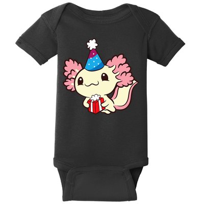 Axolotl Birthday Party Cute Axolotl Birthday Party Axolotl Baby Bodysuit