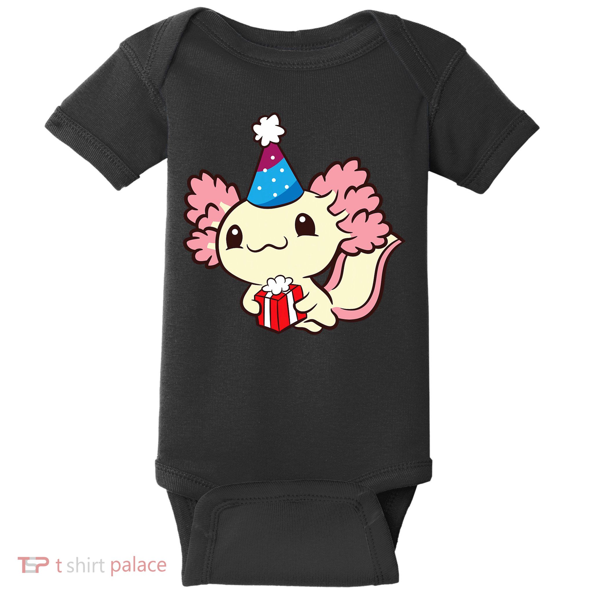 Axolotl Birthday Party Cute Axolotl Birthday Party Axolotl Baby Bodysuit