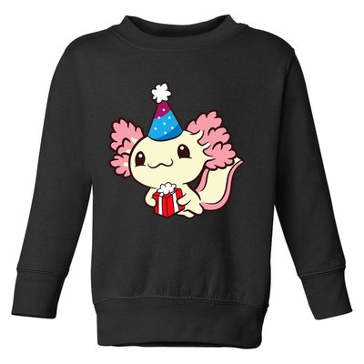 Axolotl Birthday Party Cute Axolotl Birthday Party Axolotl Toddler Sweatshirt