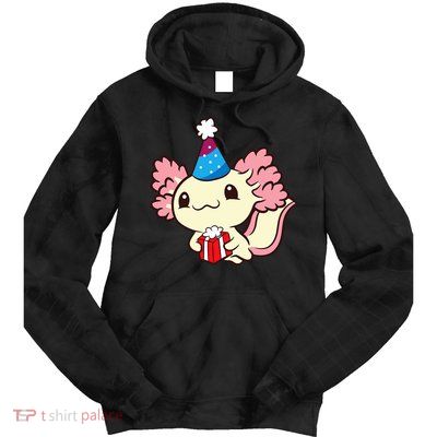 Axolotl Birthday Party Cute Axolotl Birthday Party Axolotl Tie Dye Hoodie