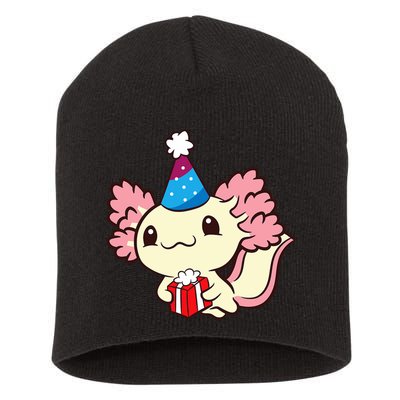 Axolotl Birthday Party Cute Axolotl Birthday Party Axolotl Short Acrylic Beanie
