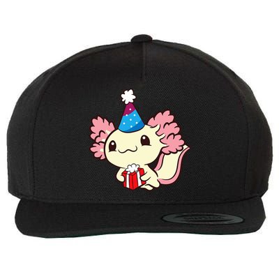 Axolotl Birthday Party Cute Axolotl Birthday Party Axolotl Wool Snapback Cap