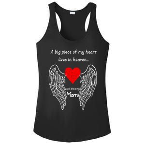 A Big Piece Of My Heart Lives In Heaven She Is My Mom Gift Ladies PosiCharge Competitor Racerback Tank